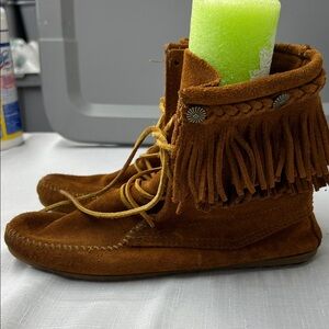 Minnetonka suede booties